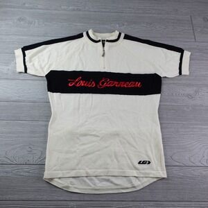 Louis Garneau Merino Wool Cycling Jersey Short Sleeve 1/4 Zip Off White